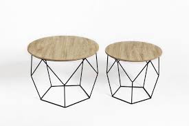 Whether you have a small or large living room space, a glass coffee table or glass top coffee table provides a more contemporary look, thereby elevating the style of the entire area. Lifa Living Set Of 2 Side Tables For Living Room Pre Assembled Geometric Contemporary Coffee Tables For Small Spaces Metal Removable Round Wooden Top Bedroom Nesting End Bedside Tables 20kg Buy Online