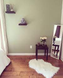 Zen Style Bedroom Sage Green Wall Paint Buddha Accessory White Roses Sage Green Bedroom Home Decor Green Painted Walls