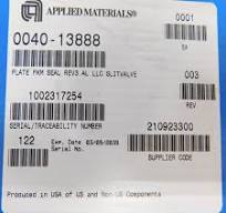 Applied Materials AMAT 0040-13888 Plate FKM Seal Slit Valve Door w/ O-Ring