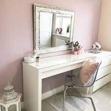 White Dressing Table Malm 120 Cm Width X 41 Cm Ikea Painted Drawers Decorating Small Spaces Malm Dressing Table
