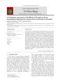 Pengawasannya, sejauh ini telah banyak buku saku yang. Pdf A Preliminary Assessment Of The Effects Of Drought On Water Sustainability Indicators For Nuclear Power Generation In Mongolia