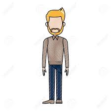 Whatever your first attempts at drawing people look like, just keep practicing. Drawing Cartoon Man Standing Character Male Vector Illustration Royalty Free Cliparts Vectors And Stock Illustration Image 80318019