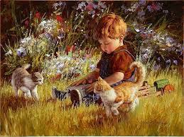 самое лучшее время на свете когда мы еще дети Jim Daly Pintura De Gato Produccion Artistica Arte Con Gatos