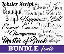 Bundle For Cricut Bundle Cursive Font Svg Font Svg Cricut Font Etsy Cursive Fonts Cricut Fonts Signature Fonts