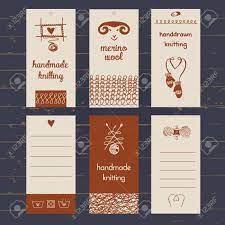 In hand knitting certain articles of clothing, especially larger ones like sweaters, the final knitted garment will be made of several knitted pieces, with individual sections of the garment hand knitted separately and then sewn together. Set Of Labels For Knitwear And Wool Hand Drawn Vector Knit And Crochet Royalty Free Cliparts Vectors And Stock Illustration Image 49984344