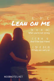 Today i have created a music sheet teaching you how to play the melody for lean on me by bill withers. Lean On Me Bill Withers Glee Letter Notes For Beginners Music Notes For Newbies