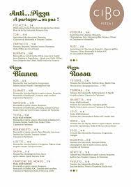 cibo a biarritz carte menu et photos menu menu italien carte restaurant