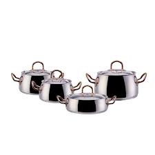 Bu ilanı arkadaşlarınla paylaş, karaca zeyna çelik tencere seti 8 parça. Karaca Zeyna Rosegold 8 Parca Tencere Seti Karaca