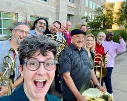 Wow, the @iujsom brass faculty are weird 🤣❤️🤣 . #frenchhorn #horn  #trumpet #trombone #basstrombone #euphonium #tuba #music #musician #brass  #indiana #university #bloomington #iubrass #livingthedream