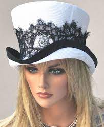 Kentucky Derby Hat Top Hat Black White Hat Black Lace Hat Formal Hat Victorian English Riding Hat Ascot Hat Melbourne Derby Hats Fancy Hats Ascot Hats