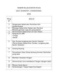 Kuiz kelab doktor muda draft. Takwim Kelab Doktor Muda