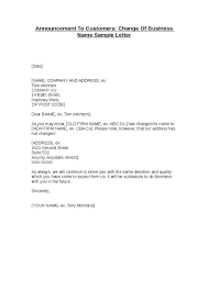 A change of address letter is sent to inform business contacts and personal acquaintances that you are relocating. Cover Letter Company Name Change Format Best Template Collection