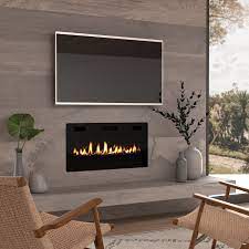Make your outdoor vision a reality. 36 Ultra Thin Electric Fireplace Insert Wall Mounted In Wall Easy Installation With Remote Control 750w 1500w Overstock 31136095