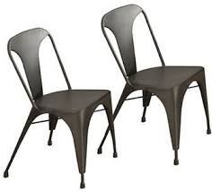 The Bay Monarch Two Piece Bronze Metal Cafe Dining Chair Set Metal Dining Chairs Metal Cafe Chairs Dining Chairs