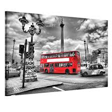 Black And White Canvas Pictures Of London Canvas Print Home Decor Wall Art Painting Abstract London Red Bus With Frame London Wallpaper London Bus London City Night