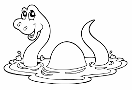 Ausmalbild Dinosaurier Und Steinzeit Dinosaurier Im Wasser