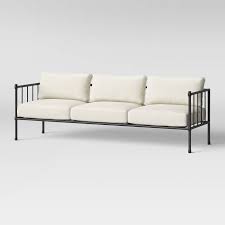 Fernhill Metal Patio Sofa Linen Threshold Target In 2020 Outdoor Patio Couch Patio Couch Steel Sofa