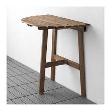 Askholmen Table Murale Ext Pliant Teinte Brun Clair Ikea Table Outdoor Dining Furniture