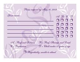 Rsvp With Menu Choice Wedding Rsvp Rsvp Wedding Dinner