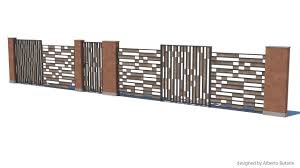 Modern Fence 3d Model Turbosquid 1249431 Modern Fence Exterior Wall Design Fence Design