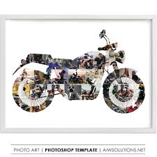 Motorcycle Shape Photo Collage Id97 Photo Collage Photo Collage Template Collage