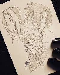 Sketch Of Team 7 Uzumaki Naruto Har Har Naruto Sakura Sketch Team Uzumaki Arte Naruto Anime Naruto Desenhos De Anime