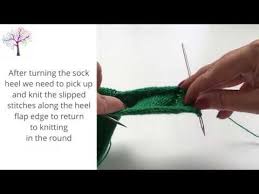 Picking Up Heel Gusset Stitches Youtube