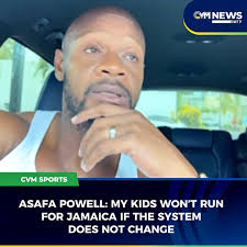 Asafa Powell, former 100m world record holder, says his children won't  represent Jamaica unless there's real reform in the system. He was speaking 