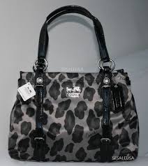 Black And Grey Coach Purse Authentic Coach Leopard Print Purses Coach Purses Coach
