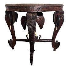 They brighten up any counter, desk or table. This Anglo Indian Rosewood Side Table Is In Excellent Vintage Condition It Is Intricately Carved And Designed With Elephant Carved Table Table Elephant Table