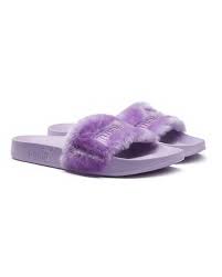 Puma Fenty Fur Women S Slide Sandals In Purple Lyst