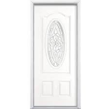 The double pane insulated glass replacement is an effective way of lowering down the. Masonite 36 In X 80 In Oakville 3 4 Oval Lite Right Hand Inswing Finished Smooth Fiberglass Prehung Front Door W Brickmold 26038 The Home Depot