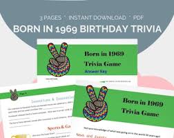 I've experienced a significant amoun. 1969 Trivia Game Etsy