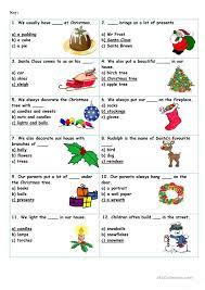 Aug 04, 2015 · a sock is a popular article of clothing designed to fit on a human foot, and it is usually sold in a pair, that match in colour and style, so that both feet can be covered by them. Christmas Vocabulary Quiz English Esl Worksheets For Distance Learning And Physical Classrooms
