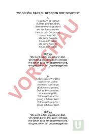 Ich stehe meistens um 9 uhr auf. Arbeitsblatt Wie Schon Dass Du Geboren Bist Musik Singen Lieder