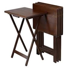 Winsome 4 Pc Tv Tray Table Set Tv Tray Table Winsome Wood Living Room Sets Furniture