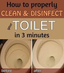 How To Properly Clean And Disinfect Your Toilet In 3 Minutes Video Tutorial 101cleaningtips Net Cleaning Disinfect House Cleaning Tips