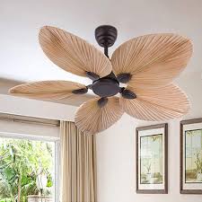 Shop items you love at overstock, with free shipping on everything* and easy returns. Rustic 5 Blade Ceiling Fan Remote Ceiling Retro Style Wrought Iron Palm Leaf Fan Indoor Home Decoration A 52inch 132cm Buy Online At Best Price In Uae Amazon Ae