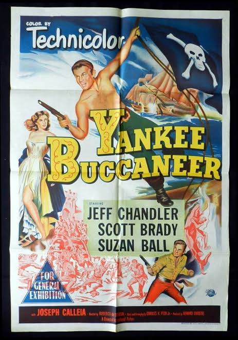 YANKEE BUCCANEER One sheet Movie poster Jeff Chandler - MovieMem Original  Movie Posters