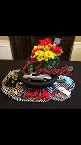 Corvette Centerpiece Centerpieces Manly Decor 60th Birthday