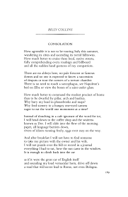 Consolation By Billy Collins Poetry Magazine Billy Collins Poetry Magazine Poetry