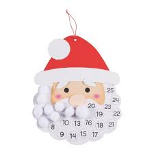 Santa Claus Advent Calendar Craft Kit Calendar Craft Advent Crafts Advent Calendars For Kids