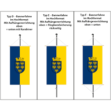 Die aufnahme des landeswappens in die niederösterreich flagge hat sich gewohnheitsrechtlich eingebürgert. Bannerfahnen Niederosterreich Triangelfahnen Niederosterreich