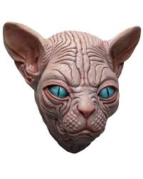 Even though they would almost always rather be cuddling, sphynx cats are natural athletes and playful pals. Creepy Sphynx Cat Mask Halloween Animal Mask Horror Shop Com