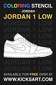 Jordan coloringge freeges printable junction nike uncategorized kd logo to print. Air Jordan 1 Low Sneaker Coloring Page Jordans Coloring Pages Jordan 1