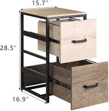Plus, two of the four casters down below lock for stability. Buy Greatmeet 2 Drawer Wood File Cabinet Office File Cabinet With Metal Frame And Melamine Board Vertical Filing Cabinet With 2 Drawer Industrial File Cabinet For Legal A4 F4 2 Drawer Metal Online