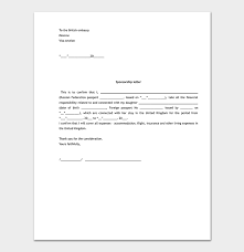 Visa recommendation letter sample by employer. Sponsorship Request Letter Format With 13 Sample Letters