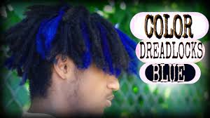 Men with straight or curly hair can also look great with this color, but will have to cut their hair to shorter lengths to make it messy. Color Dreadlocks Blue Pt 1 Splat Youtube