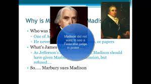 Apush Review Marbury V Madison And Judicial Review Youtube