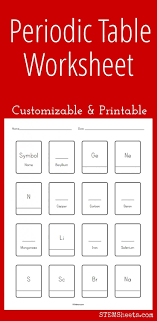 Periodic Table Worksheet Chemistry Worksheets Chemistry Lessons Science Worksheets